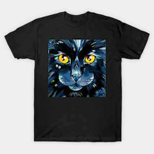 Cats in Color 2 - Black version T-Shirt